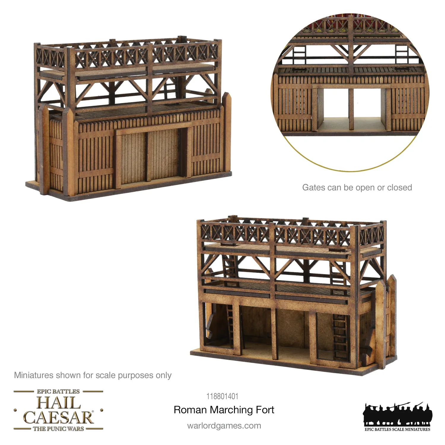 Bolt Action Hail Caesar Epic Battles Roman Marching Fort décor MDF
