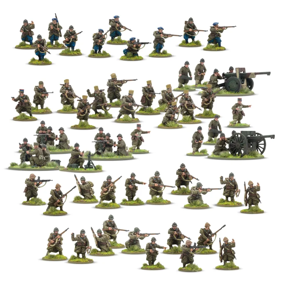 Bolt Action Hold The Line! - French Starter Army armée française 42 figurines plastique