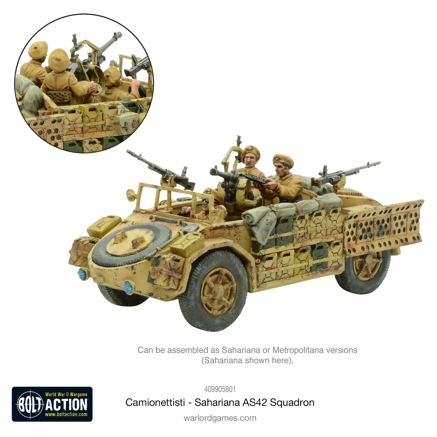 Bolt Action Camionettisti Sahariana AS42 Squadron véhicules blindés
