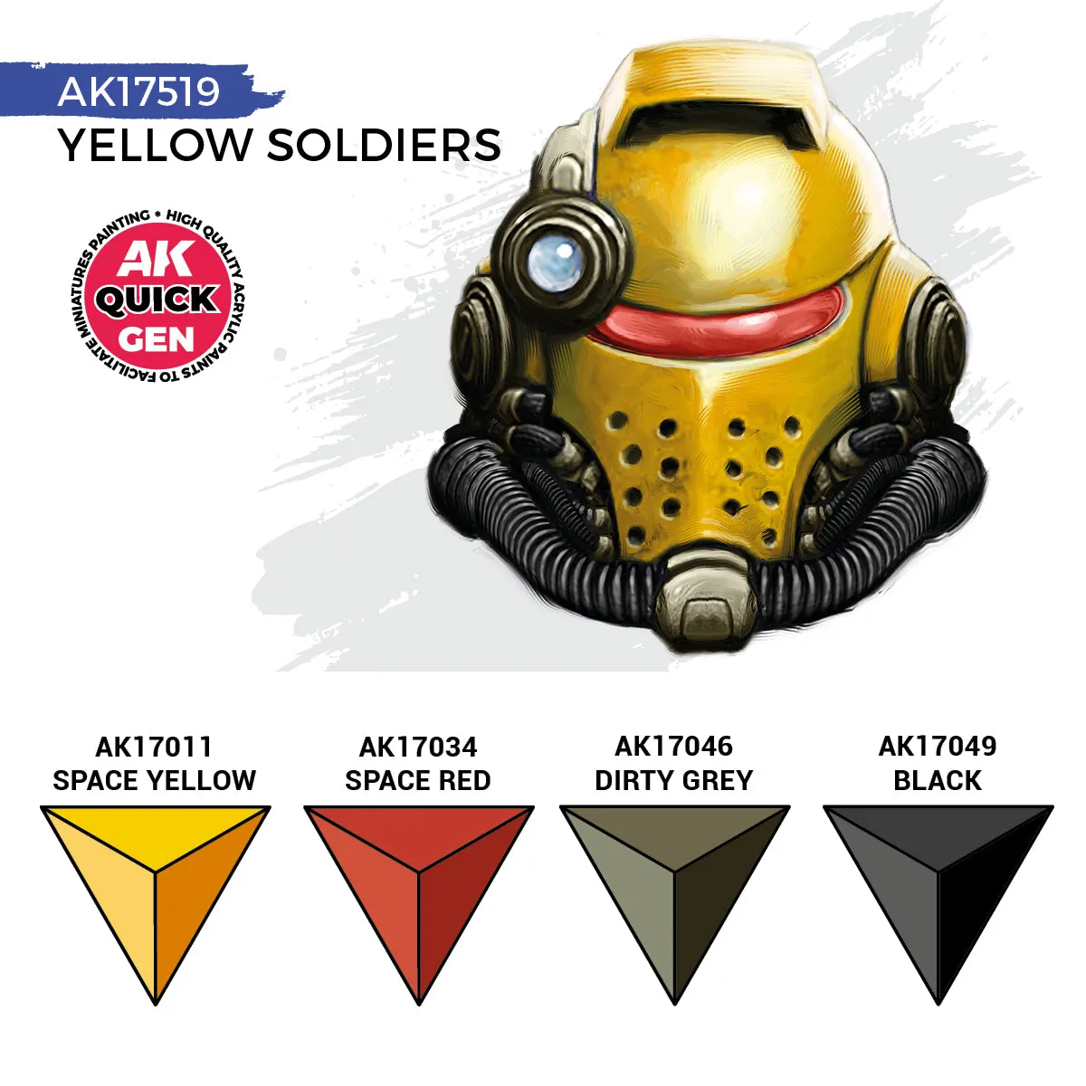 Bolt Action AK Quickgen Yellow Soldiers set peintures acryliques jaune