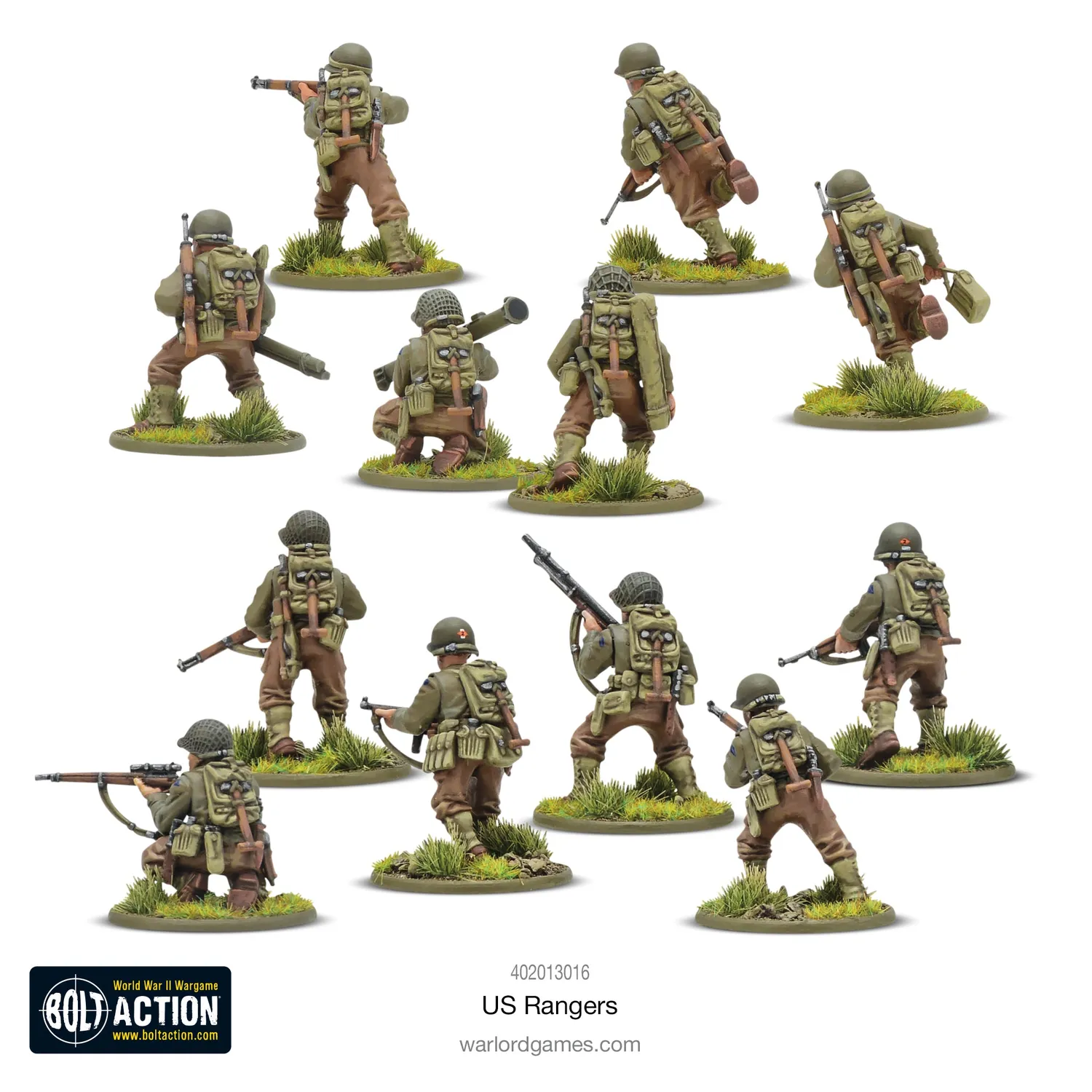 Bolt Action US Rangers boîte figurines plastique 30