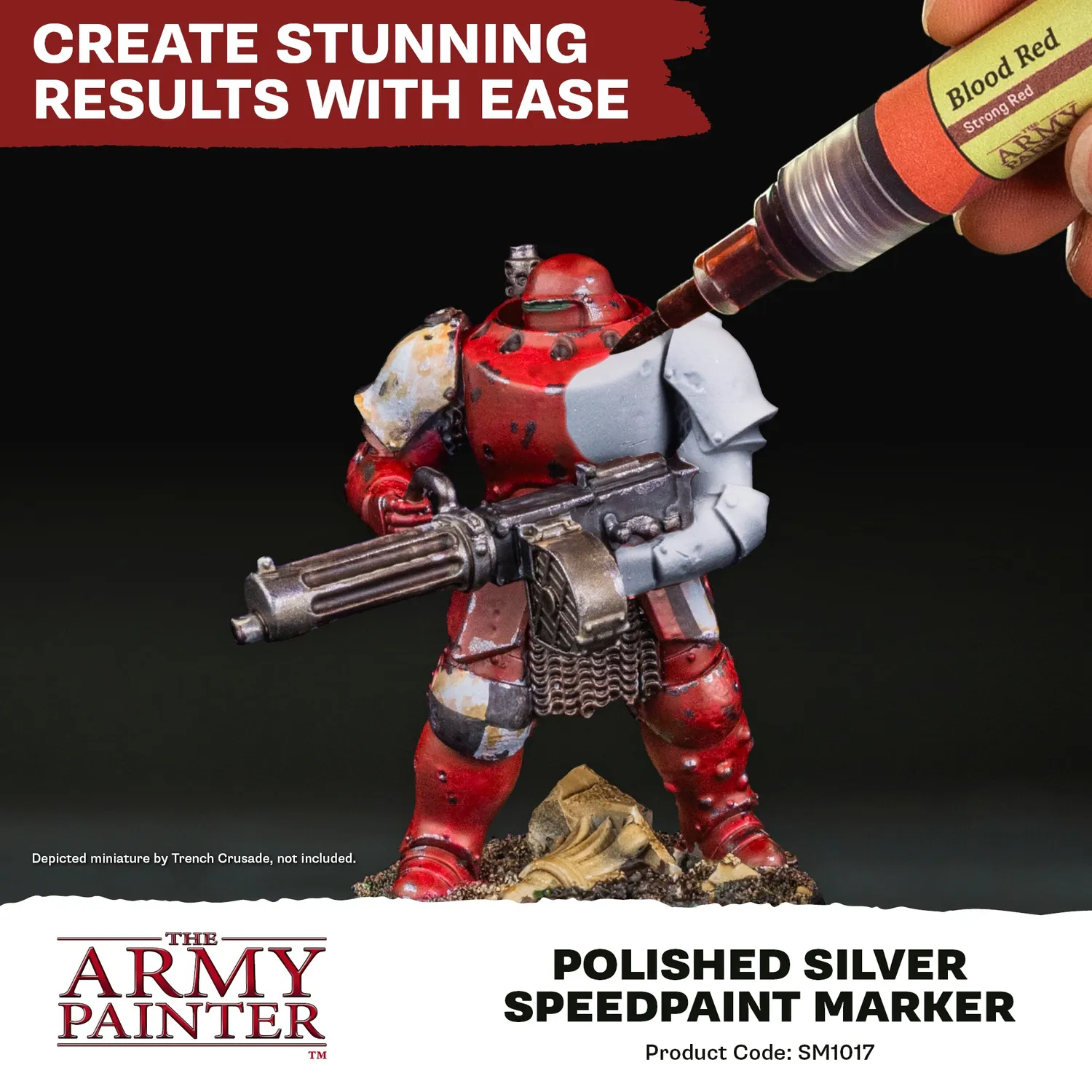 The Army Painter Speedpaint Marker Polished Silver feutre peinture argent