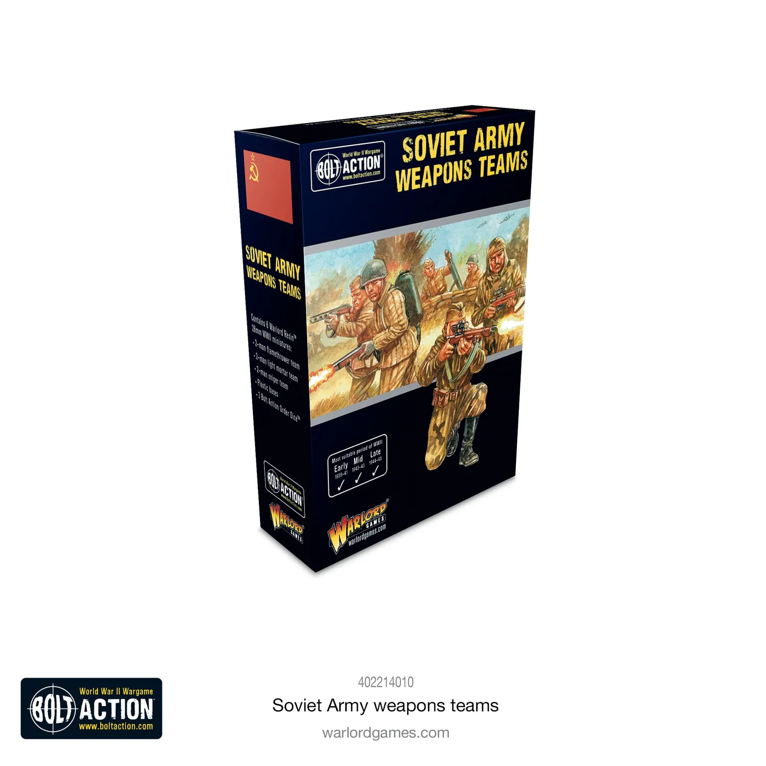 Bolt Action Soviet Army weapons teams figurines d’appui