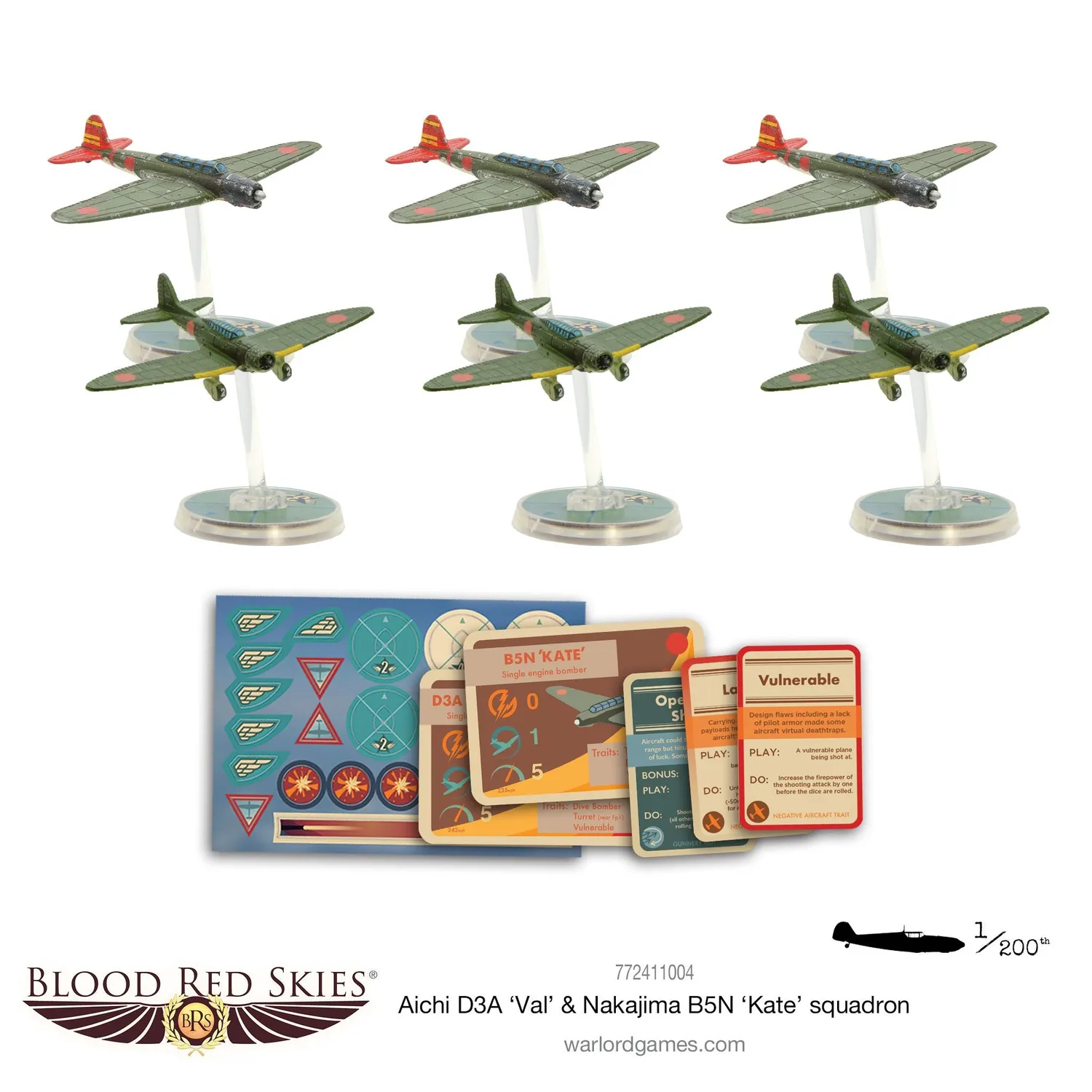 Bolt Action Blood Red Skies Val Kate escadron figurines 6 résine