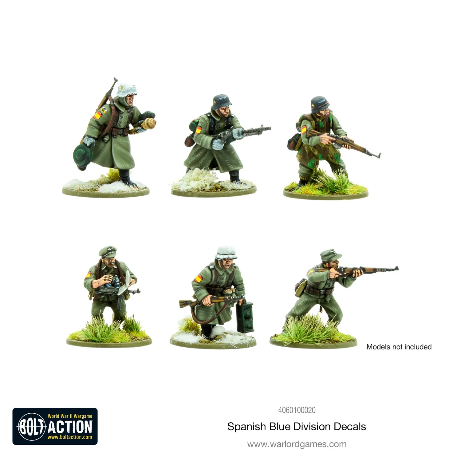 Bolt Action Spanish Blue Division décalcomanies pour figurines