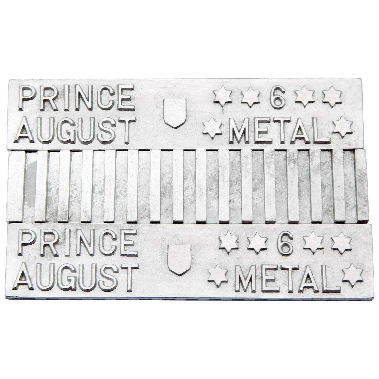 Prince August PA2084 métal de moulage 3 barres argenté