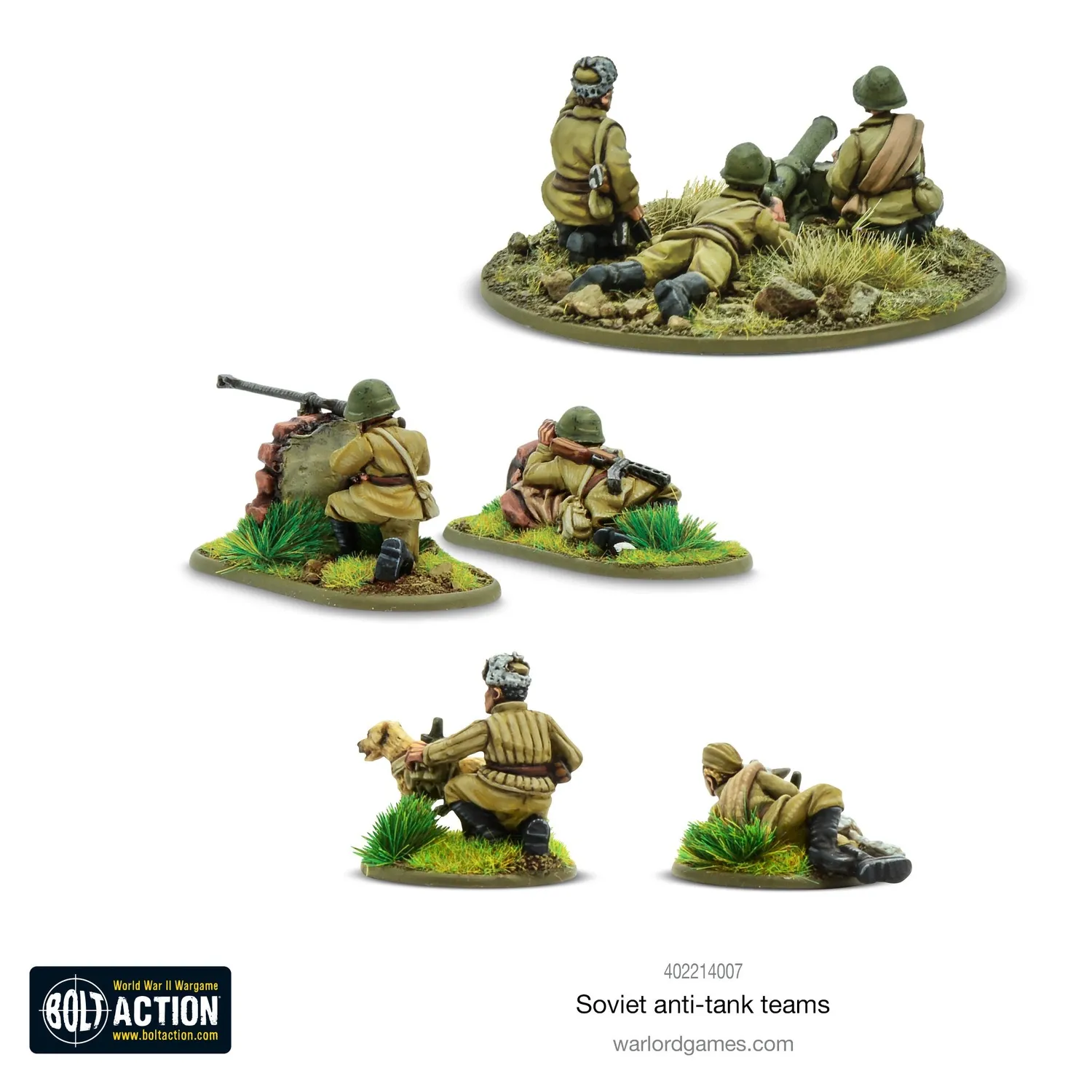 Bolt Action Soviet Anti-tank Teams figurines infanterie métal