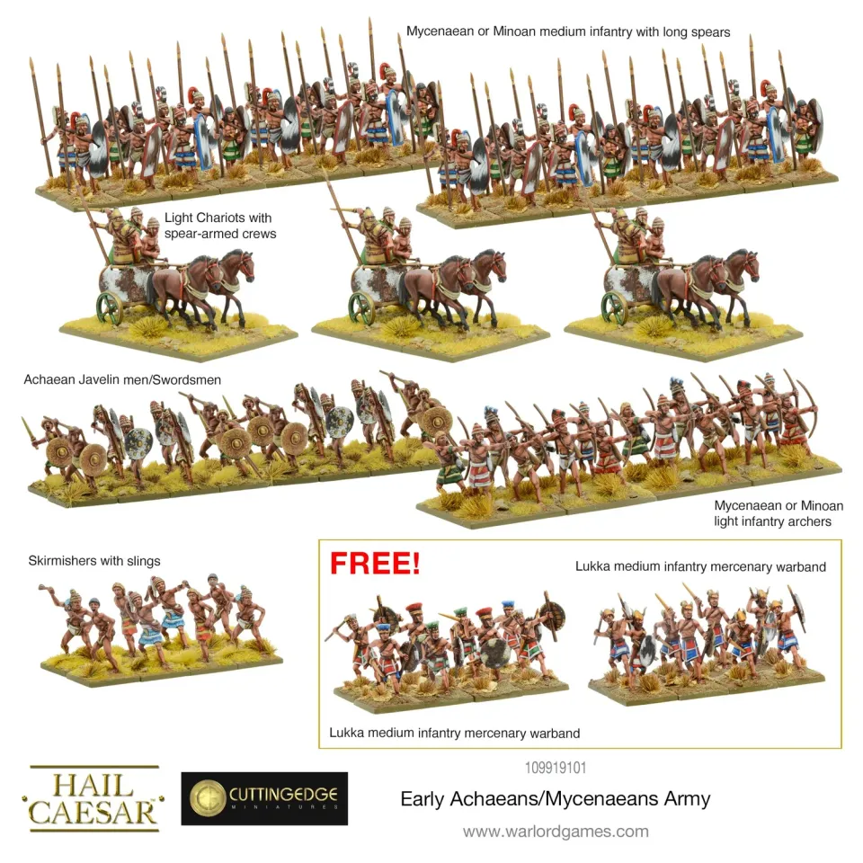 Bolt Action Hail Caesar Early Achaeans Mycenaeans Army 88 figurines