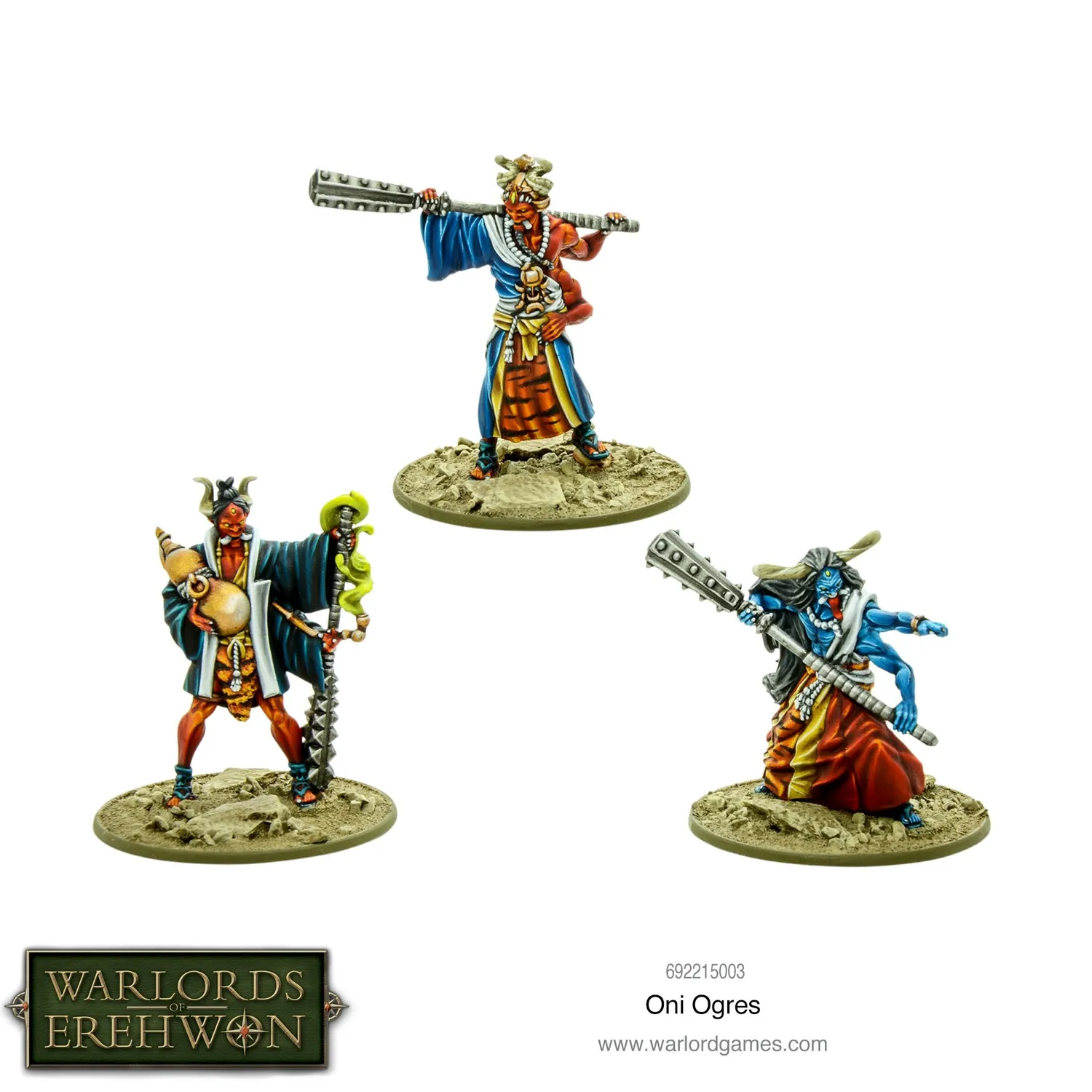Bolt Action Warlords of Erehwon Oni Ogres figurines métal