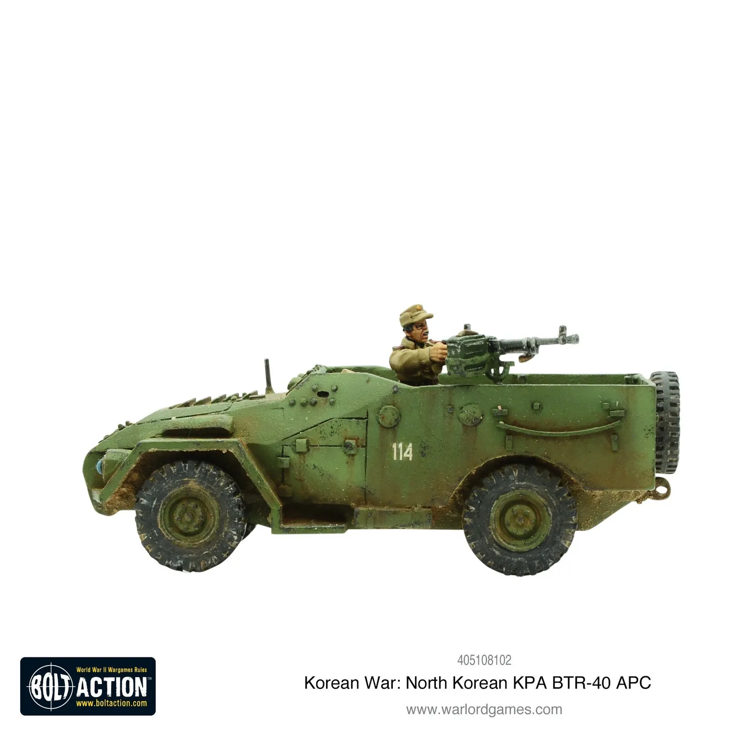 Bolt Action Korean War North Korean KPA BTR-40 APC véhicule résine métal