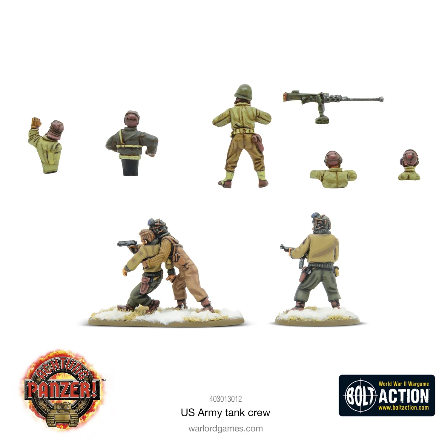 Bolt Action US Army Tank Crew figurines résine non peintes