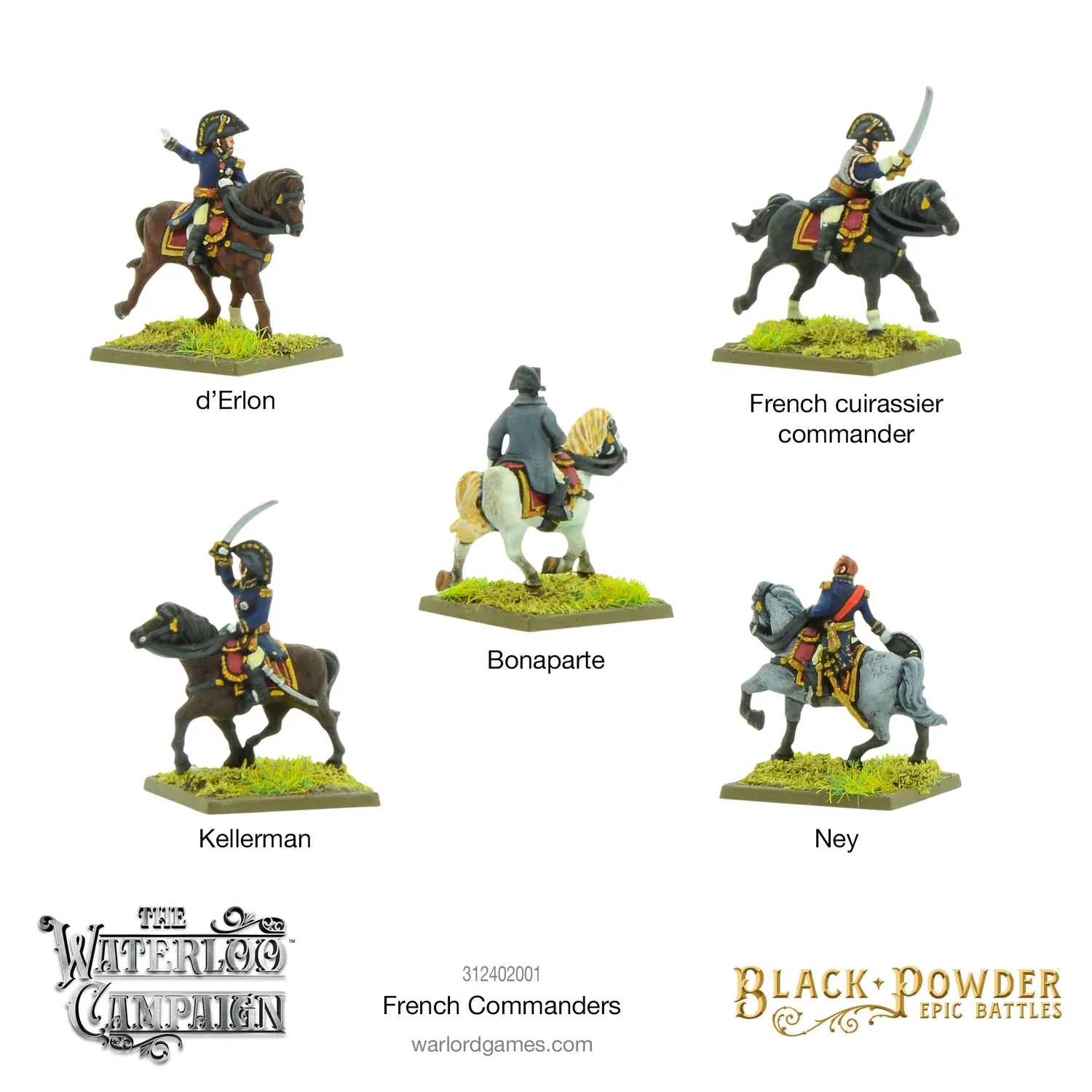 Black Powder Epic Battles commandants français coffret 5 figurines résine