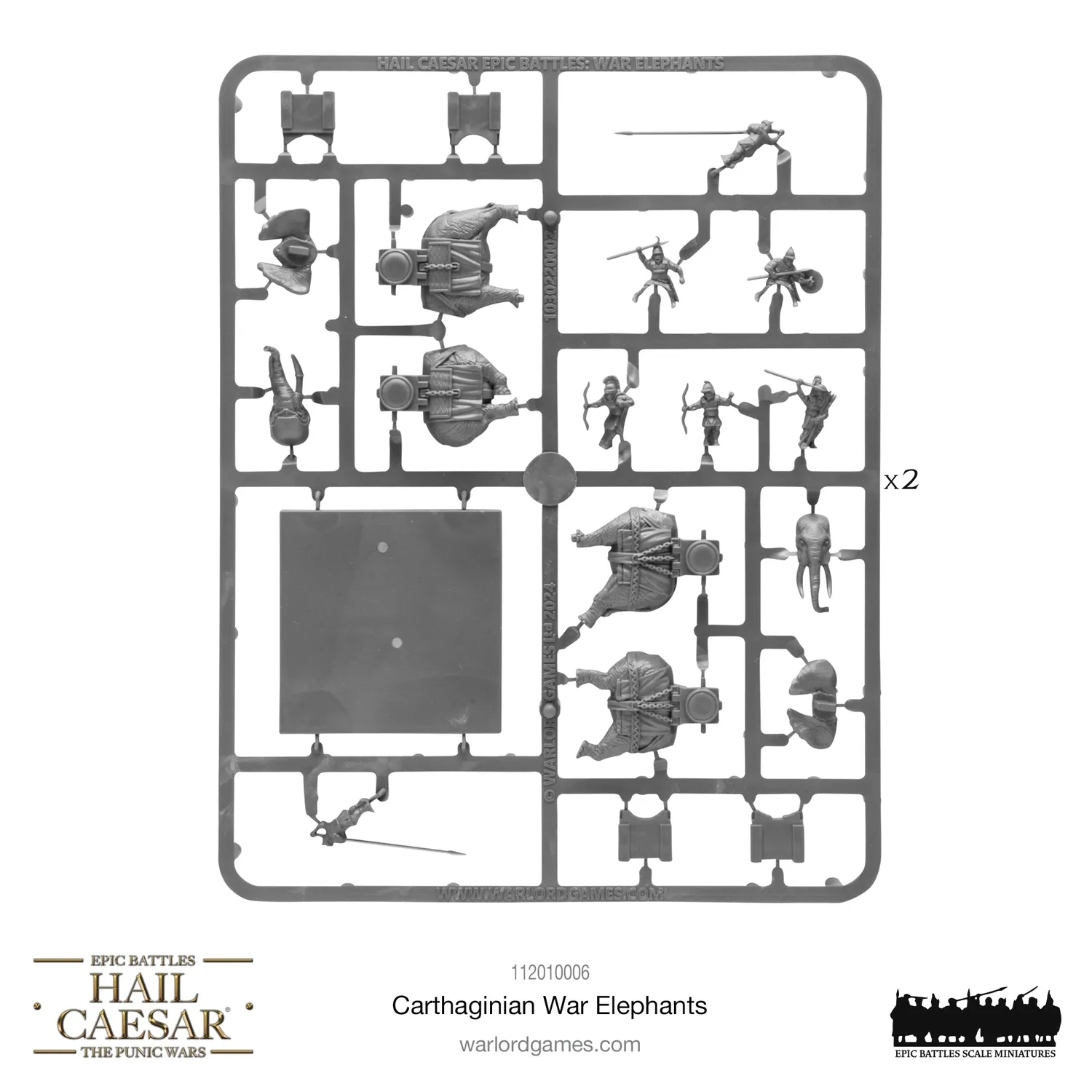 Bolt Action Hail Caesar Carthaginian War Elephants éléphants x4
