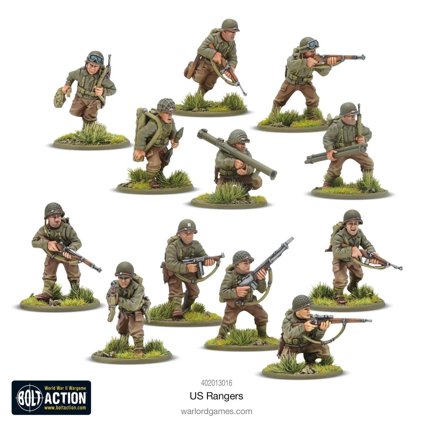 Bolt Action US Rangers boîte figurines plastique 30