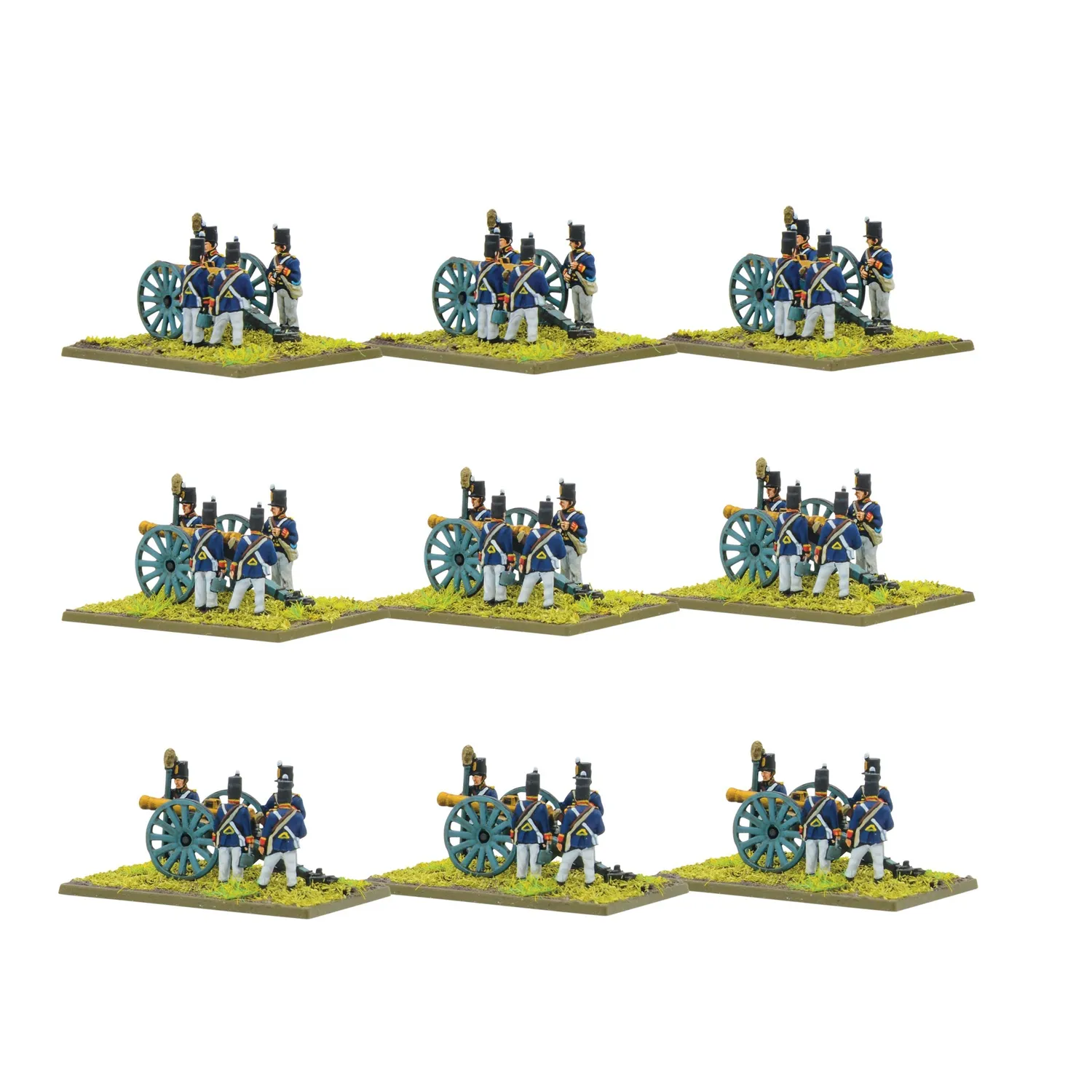 Bolt Action Black Powder Peninsular British Foot Artillery Park x9