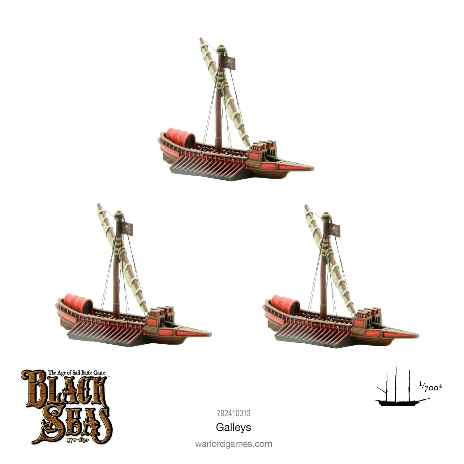Bolt Action Black Seas Galleys navires figurines résine métal