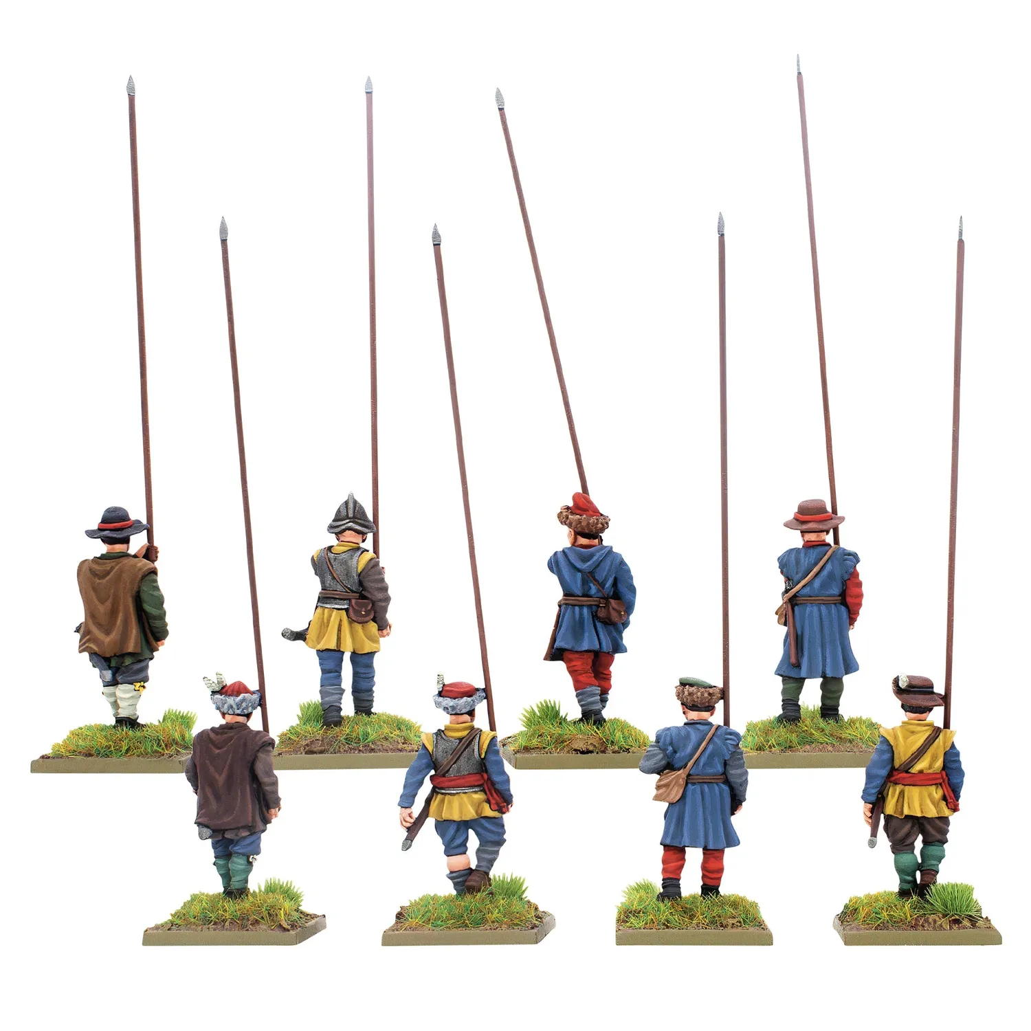 Bolt Action Pike & Shotte mercenaires piquiers figurines métal x8