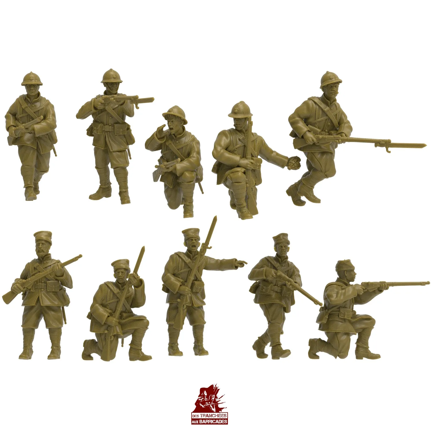 Des Tranchées aux Barricades Poilus d'Orient pack base fichiers STL 28mm