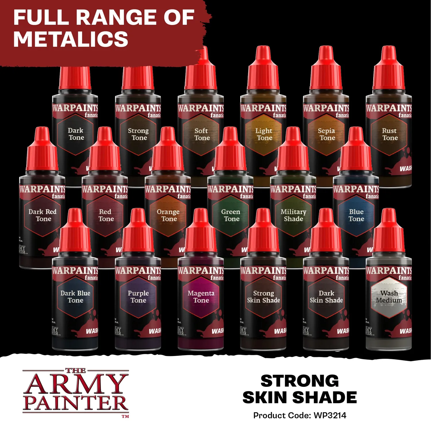 Bolt Action Warpaints Fanatic Wash Strong Skin Shade peinture lavis 18 ml
