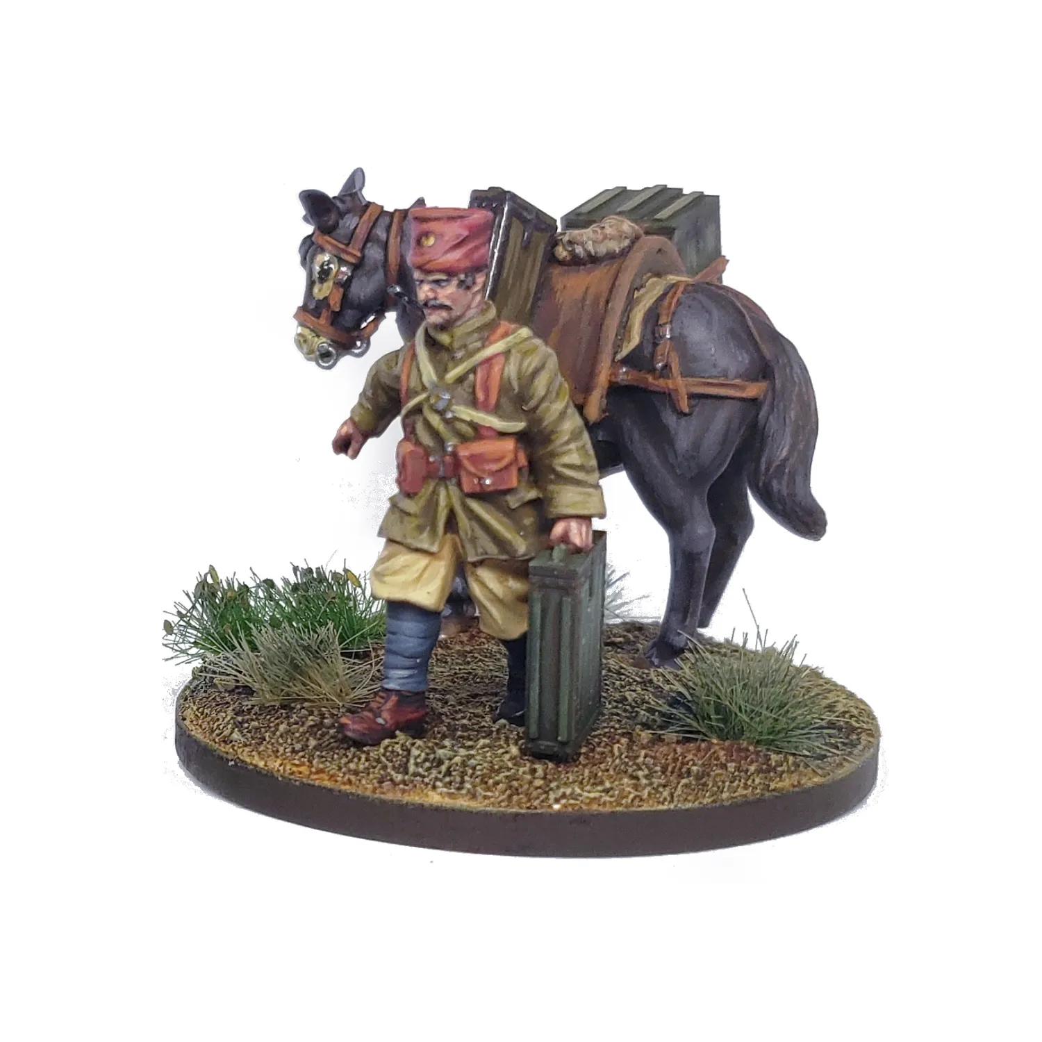 Des Tranchées aux Barricades Mitrailleuse française au Levant figurine 28mm