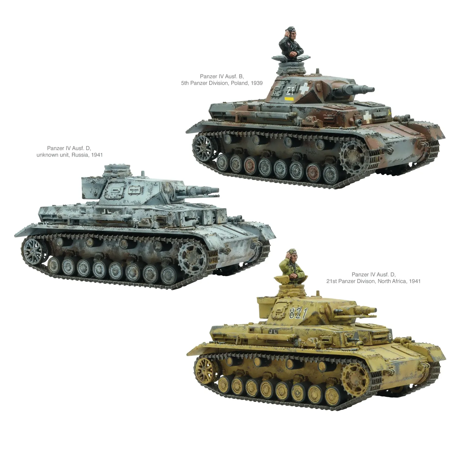 Warlord Games Bolt Action Panzer IV Ausf B/C/D char plastique