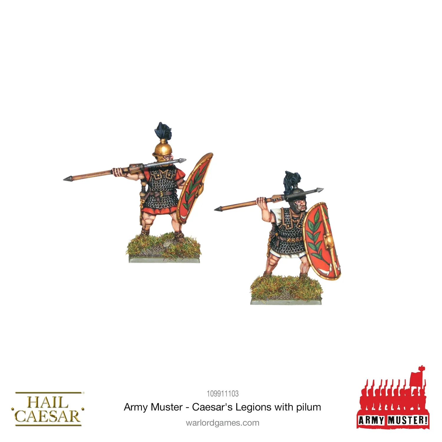 Bolt Action Hail Caesar Army Muster: Caesar's Legions With Pilum figurines 72 pièces plastique