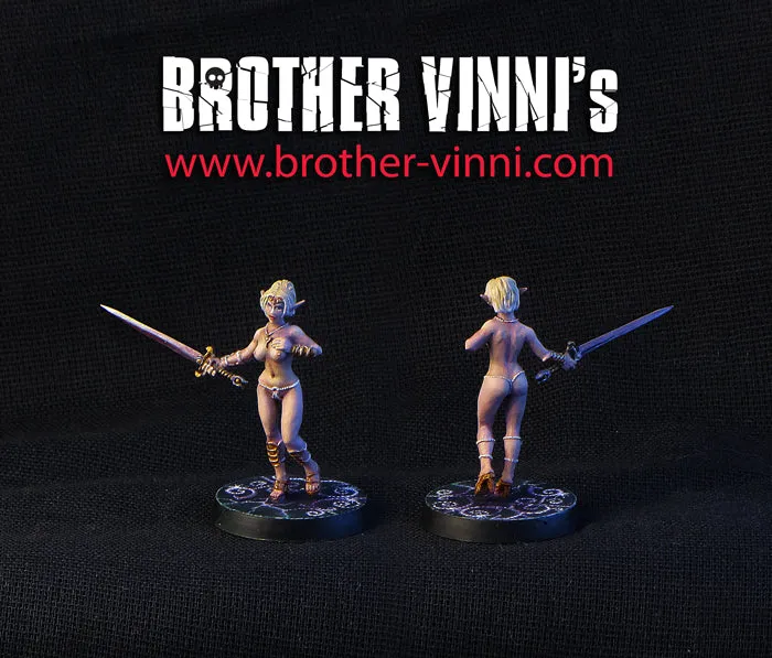 Brother Vinni elfe guerrière figurine résine 28mm épée