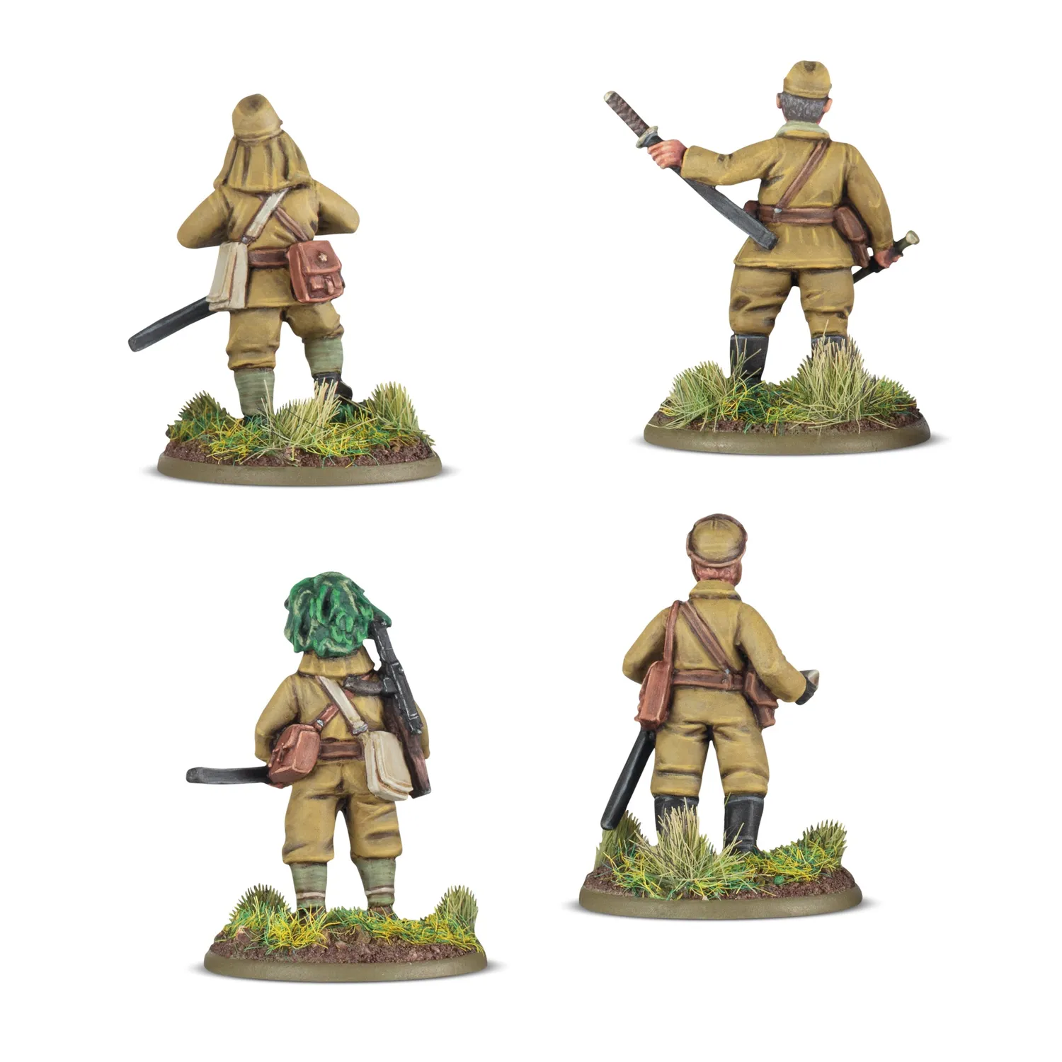 Bolt Action Imperial Japanese Platoon Commanders figurines résine