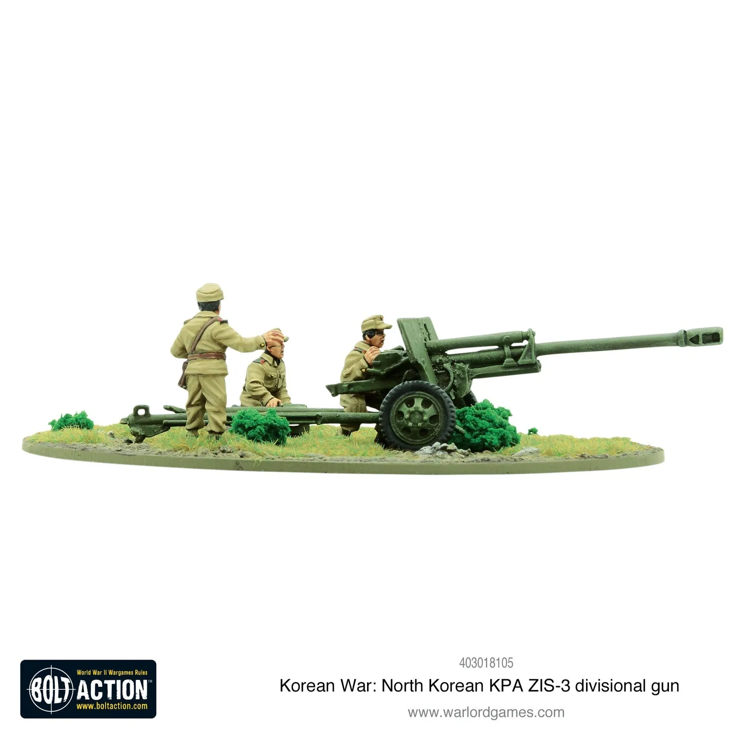 Bolt Action Korean War KPA ZIS-3 canon divisionnaire métal