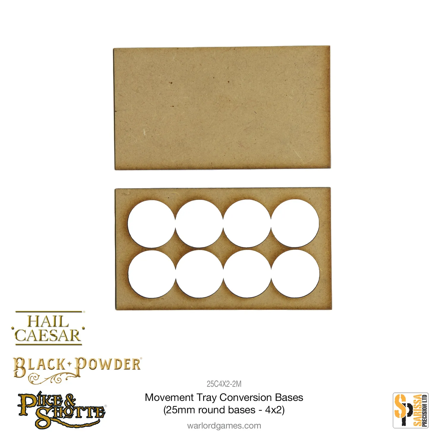 Bolt Action Movement Tray 25mm plateau 4x2 MDF