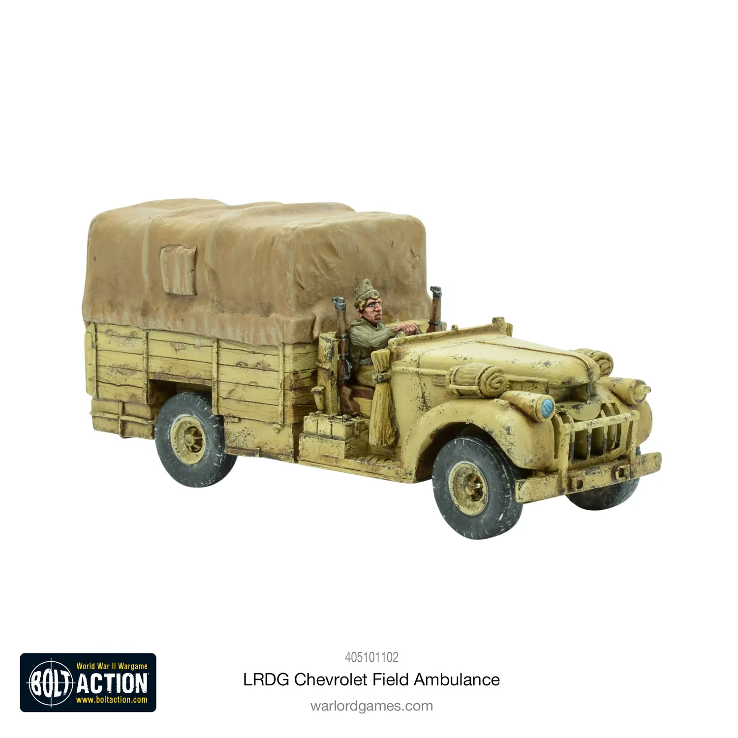 Bolt Action LRDG Chevrolet Field Ambulance ambulance 1 véhicule résine métal