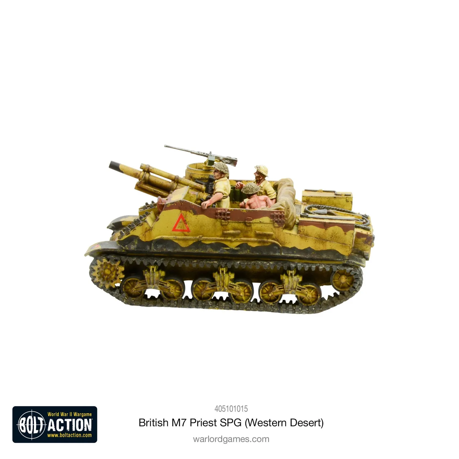Bolt Action British M7 Priest SPG Western Desert véhicule résine métal