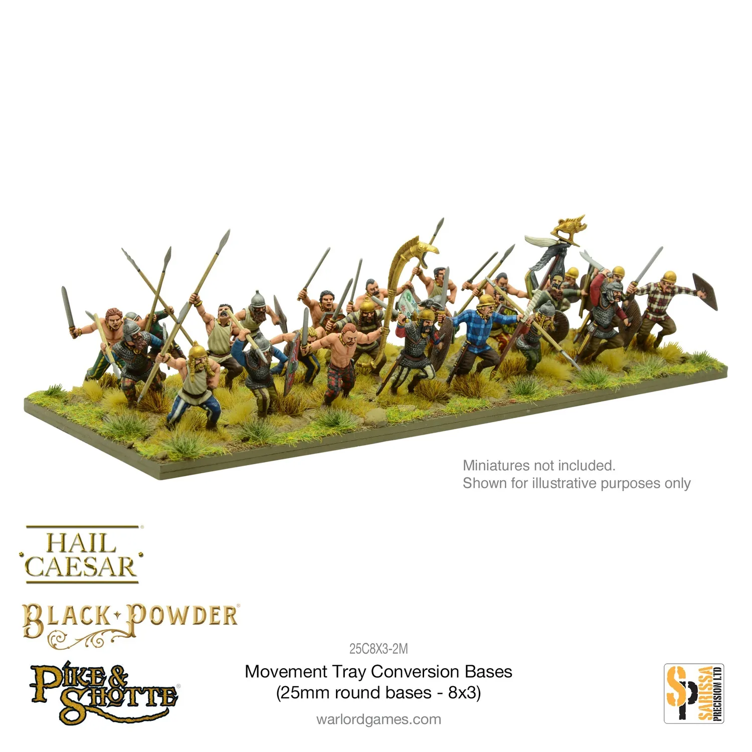 Bolt Action Movement Tray socle 25mm 8x3 MDF