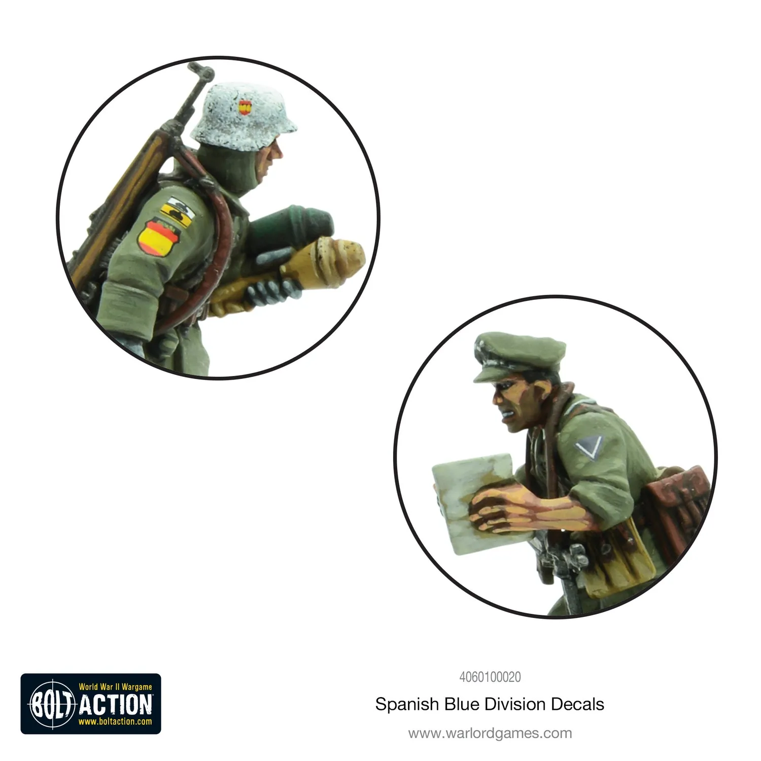Bolt Action Spanish Blue Division décalcomanies pour figurines
