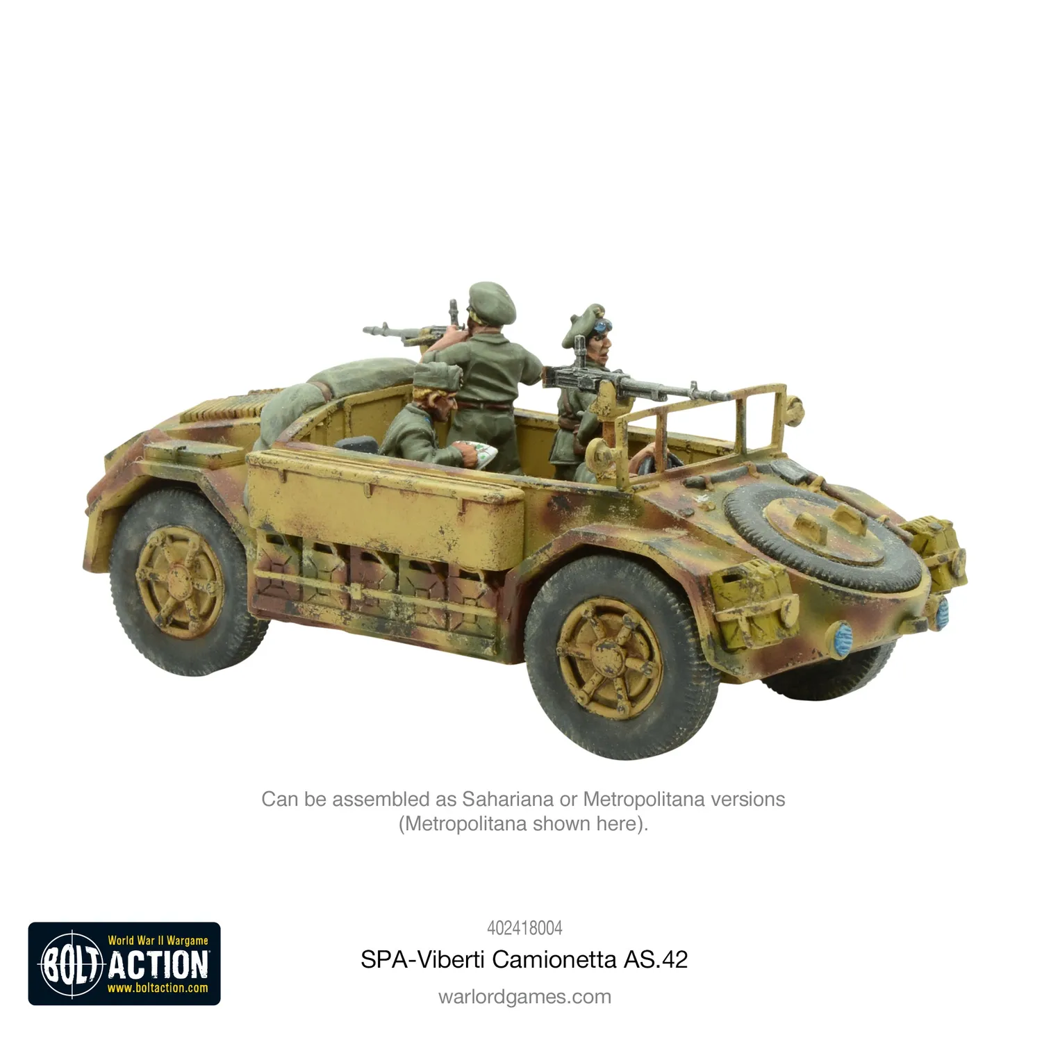 Bolt Action SPA-Viberti Camionetta AS. 42 véhicule métal résine