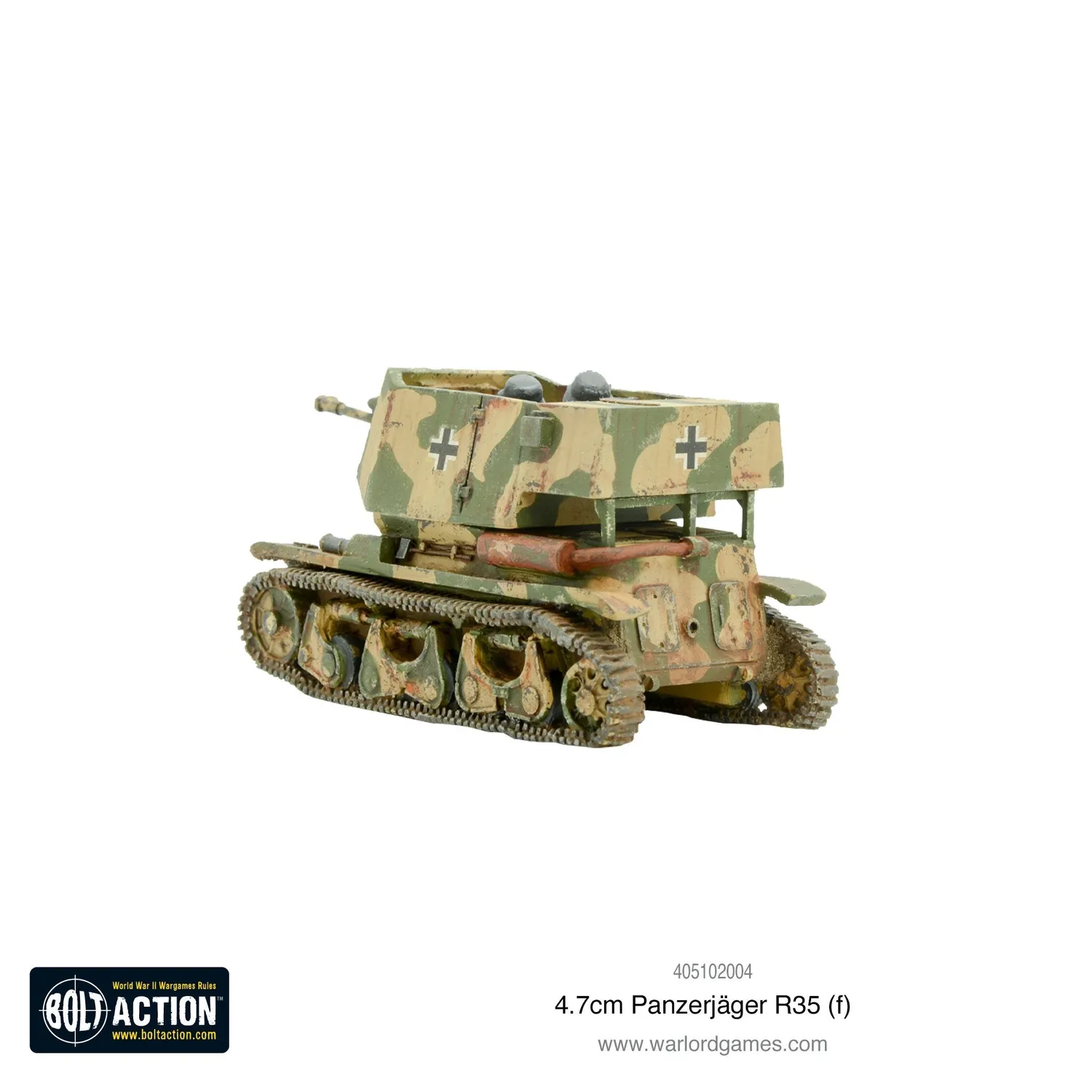 Warlord Games Bolt Action 4.7cm Panzerjager R35 (f) BA canon automoteur résine métal