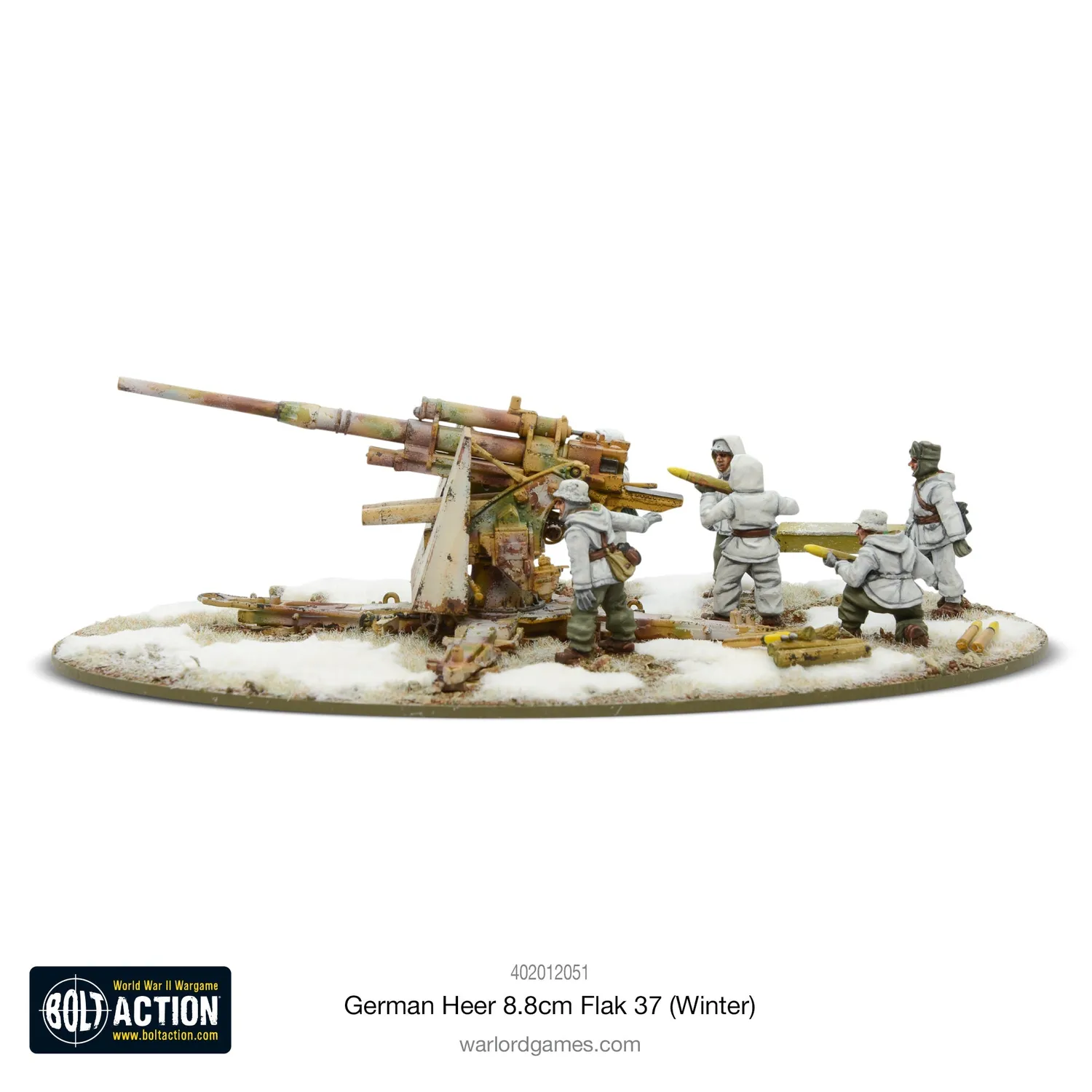 Bolt Action German Heer 8.8cm Flak 37 (Winter) canon antichar métal plastique