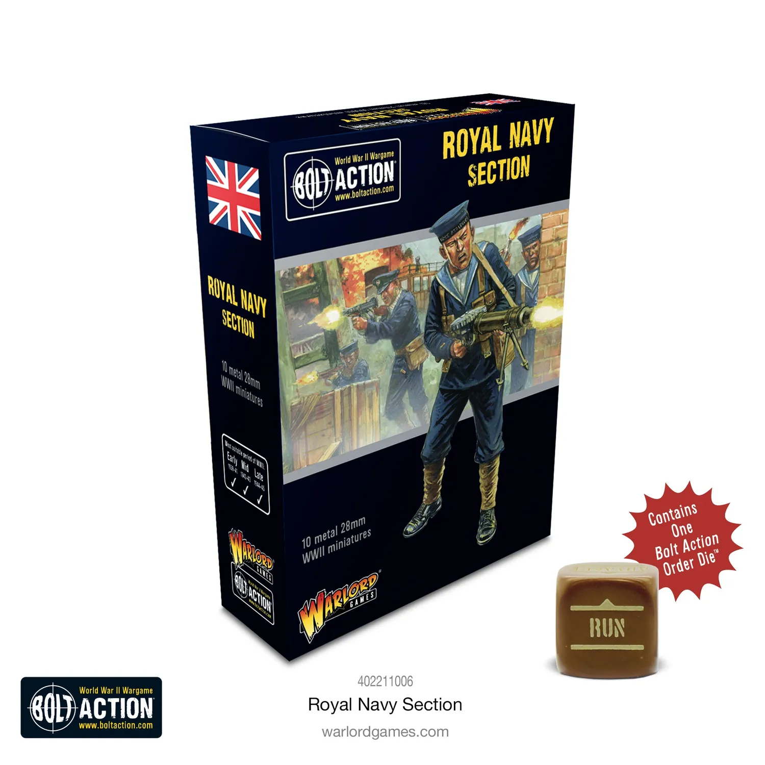 Bolt Action Royal Navy section figurines métal x10