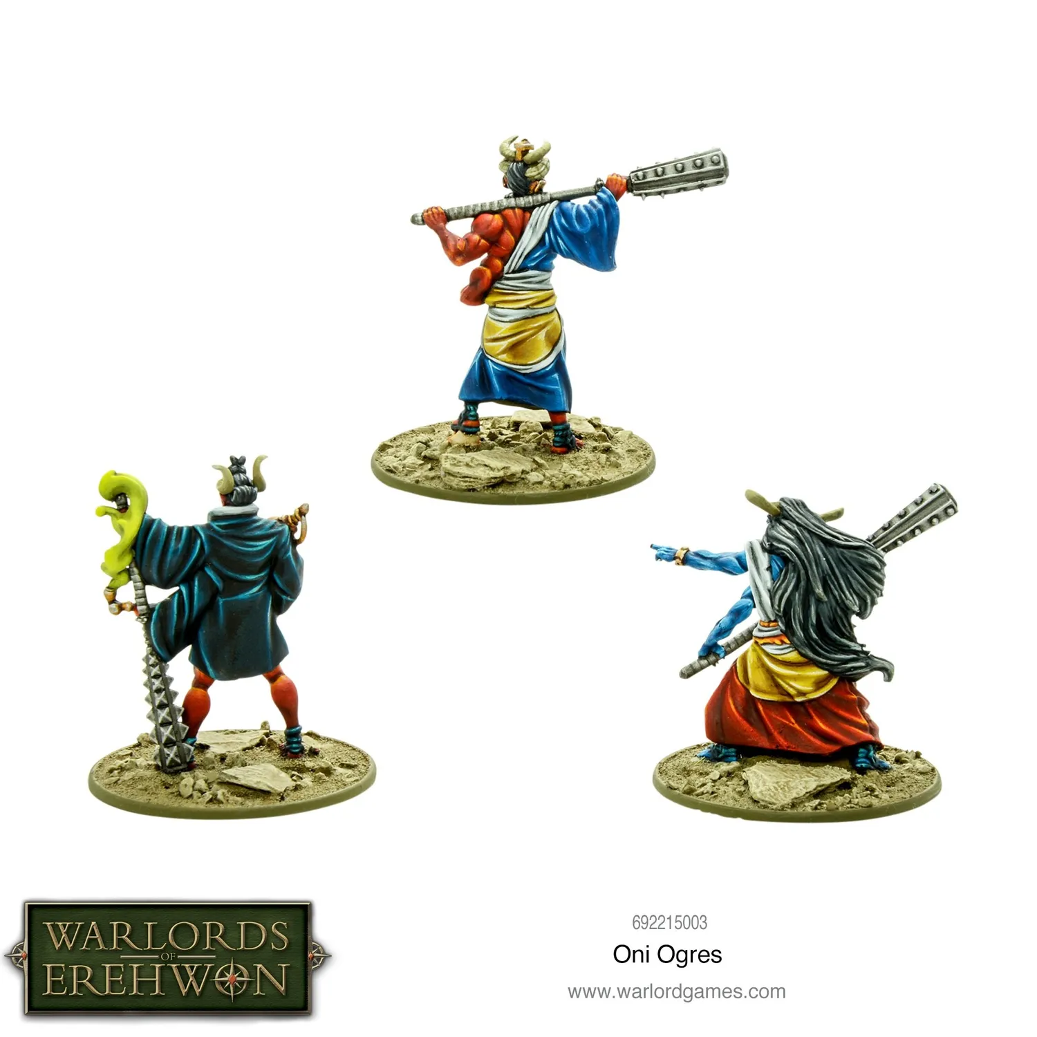 Bolt Action Warlords of Erehwon Oni Ogres figurines métal