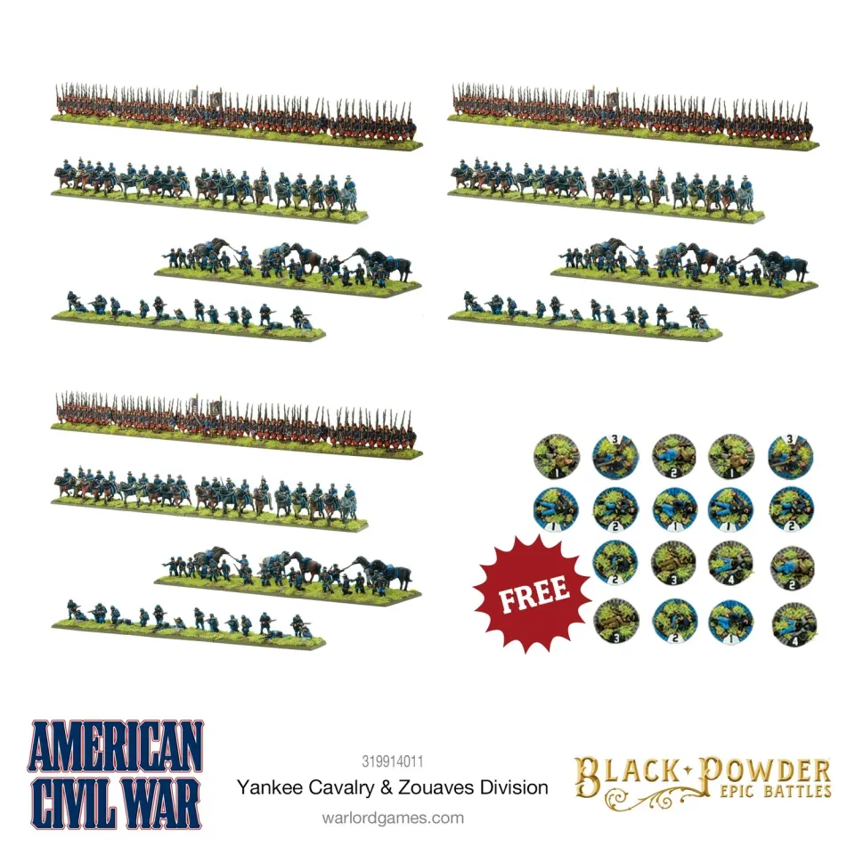 Warlord Games Black Powder Epic Yankee Cavalry Zouaves figurines