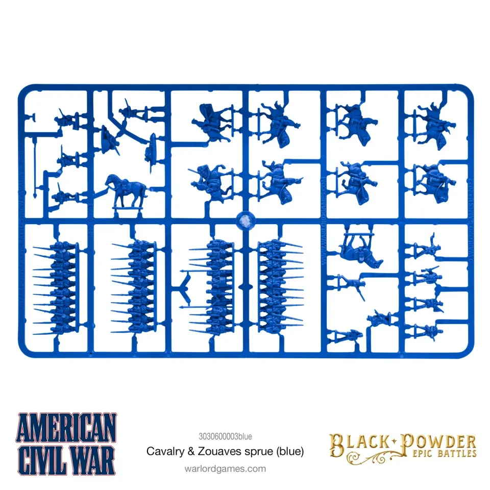 Bolt Action Black Powder Epic ACW Cavalerie Zouaves grappe bleue