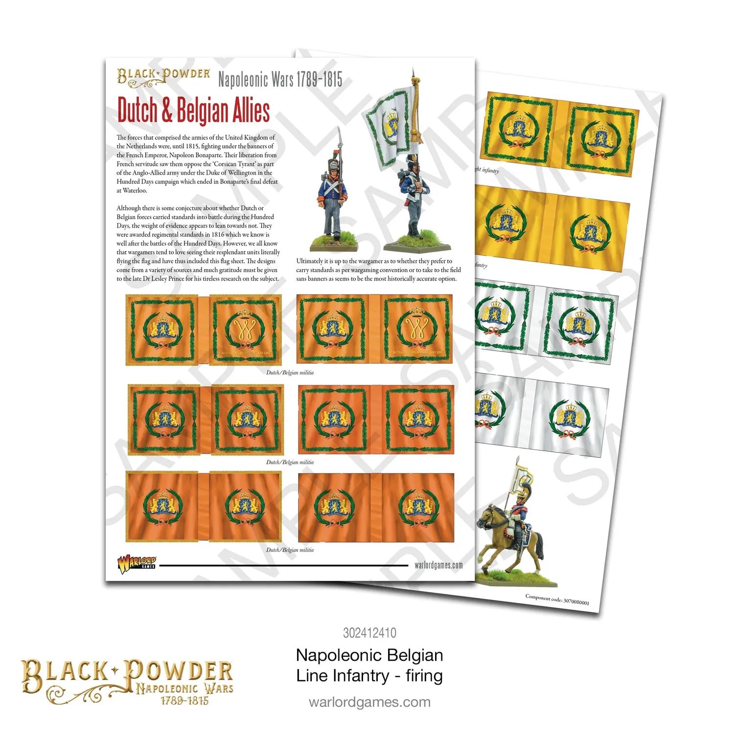 Bolt Action Black Powder Belge ligne infanterie miniature