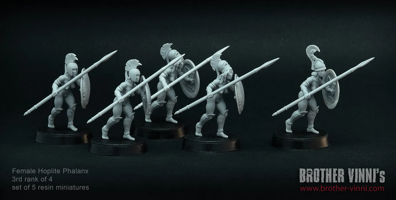 Brother Vinni Female Hoplites 3/4 figurine résine 28mm lot 5