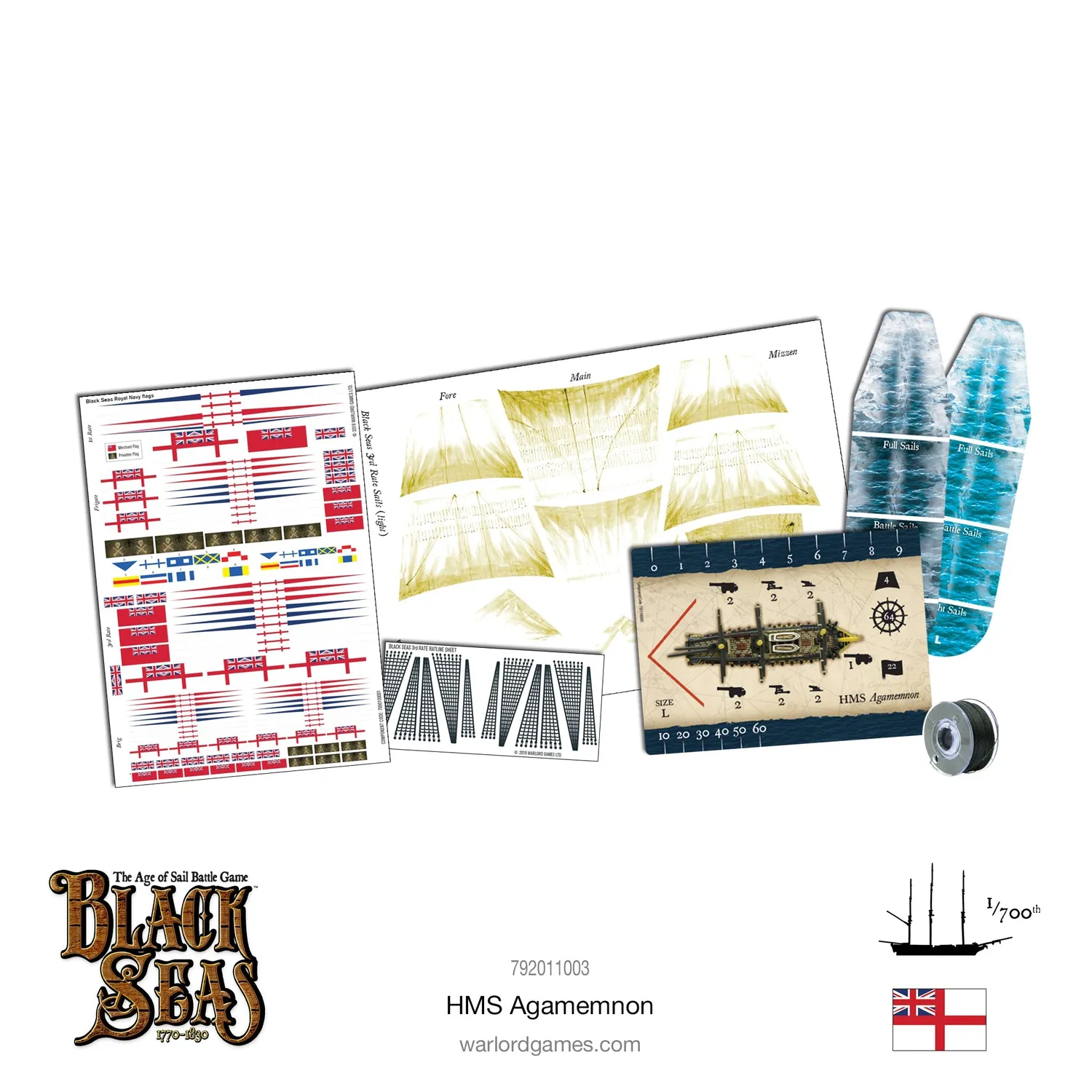 Warlord Games Black Seas HMS Agamemnon navire résine