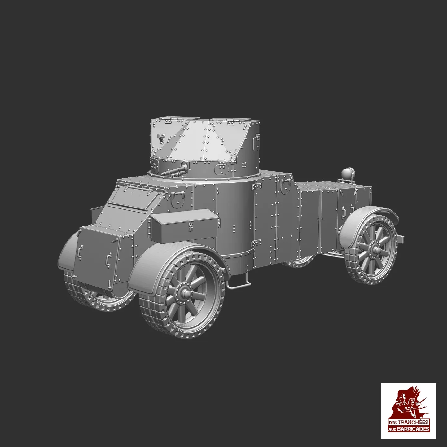 Des Tranchées aux Barricades White TBC automitrailleuse fichier STL 28mm