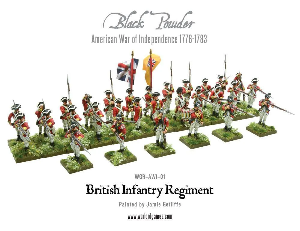 Bolt Action American War of Independence British Infantry Regiment figurines plastique
