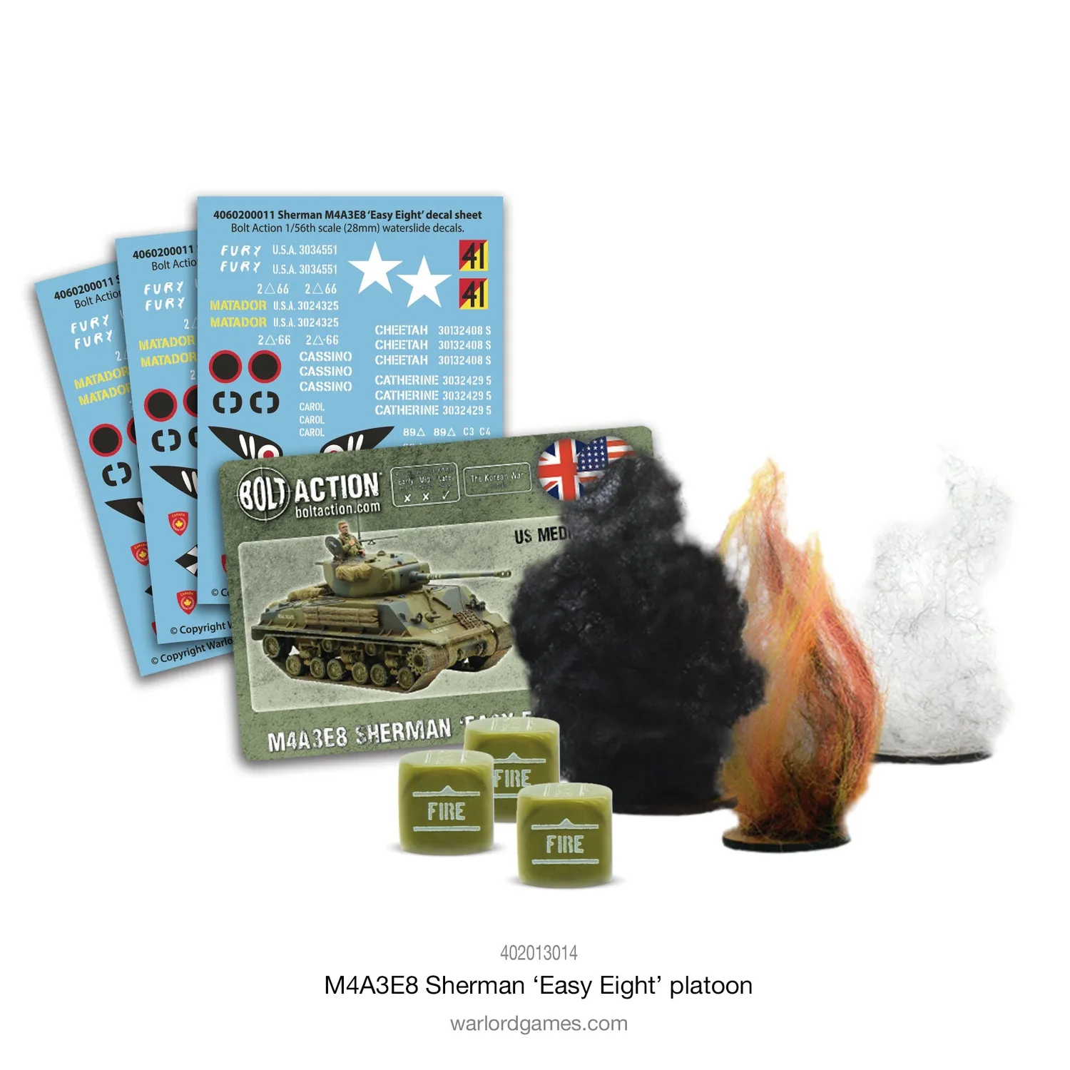 Bolt Action M4A3E8 Sherman Easy Eight platoon 3 chars