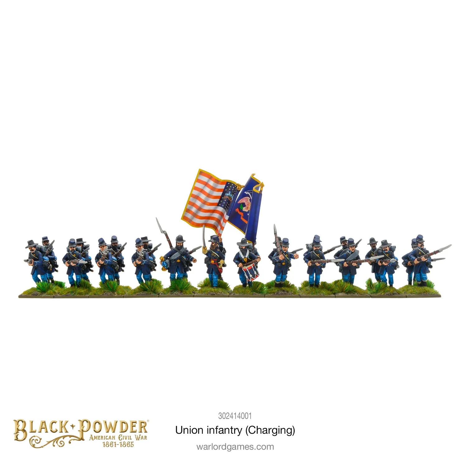 Bolt Action American Civil War: Infantry Regiment Charging figurines 24 pièces