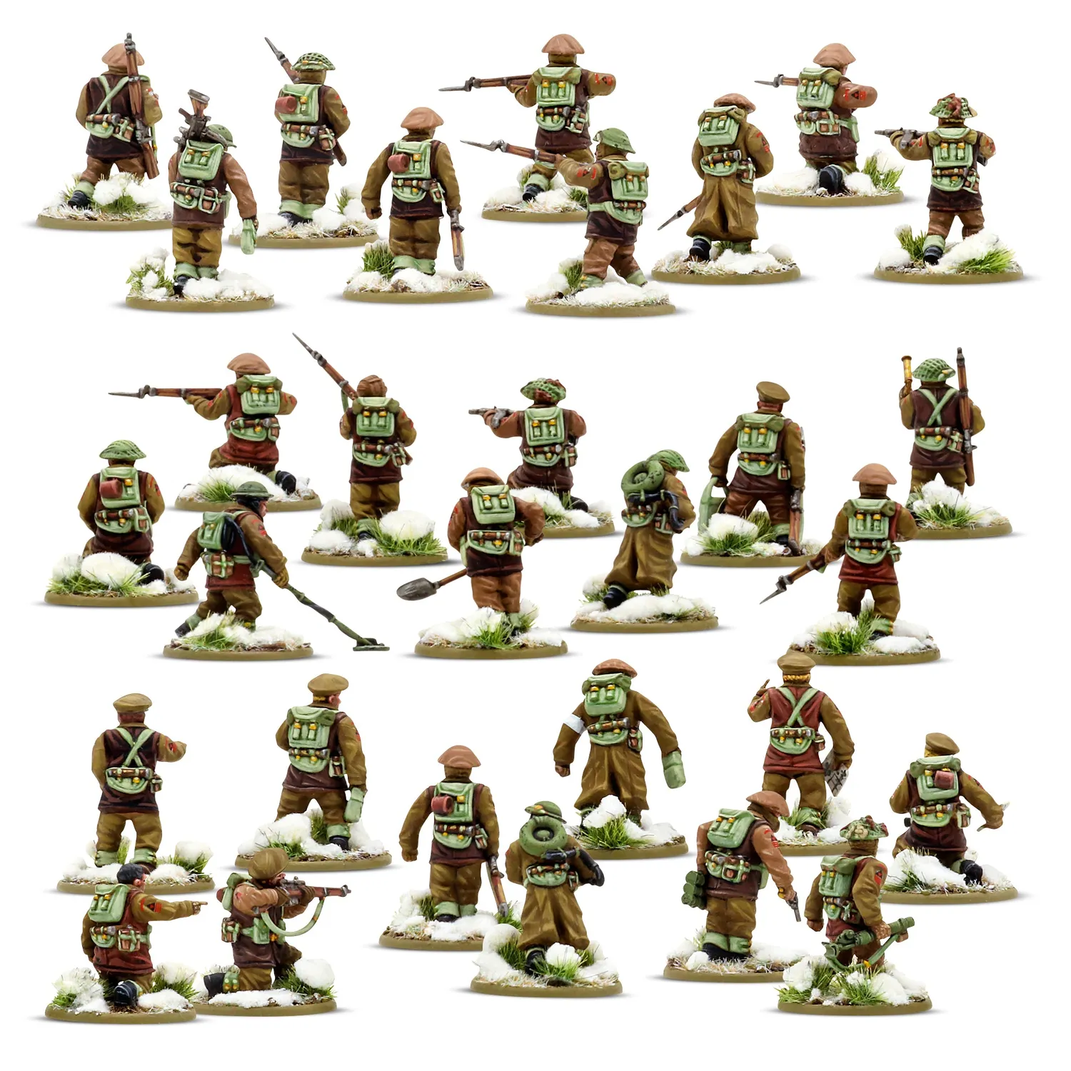 Bolt Action British Canadian Infantry Winter platoon 30 plastique