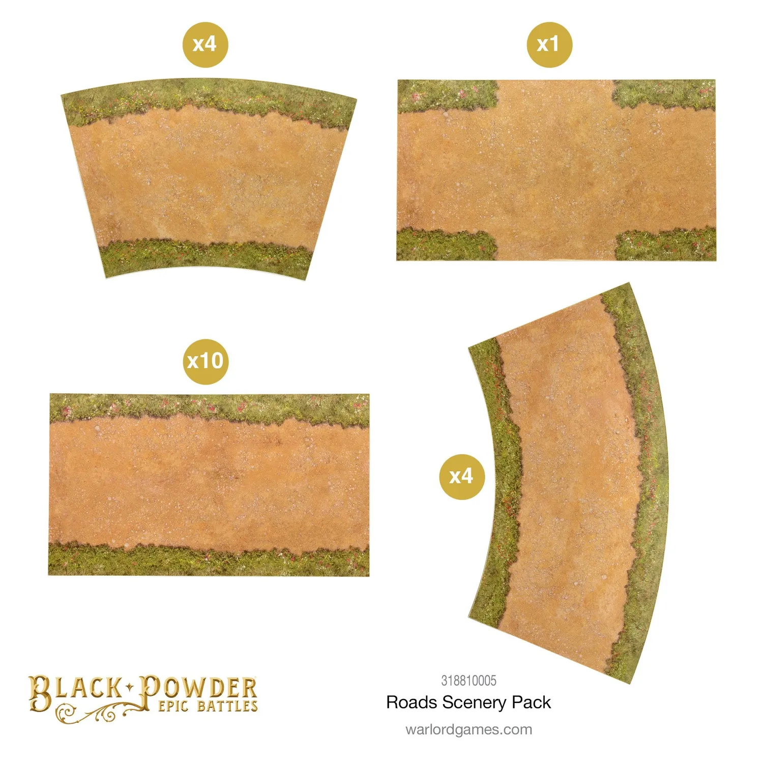 Bolt Action Black Powder Epic Battles Roads décor routes MDF